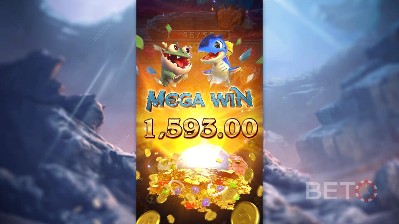 Thắng 2.500 lần tiền cược của bạn trong trò chơi đánh bạc trực tuyến Dragon Hatch 2!