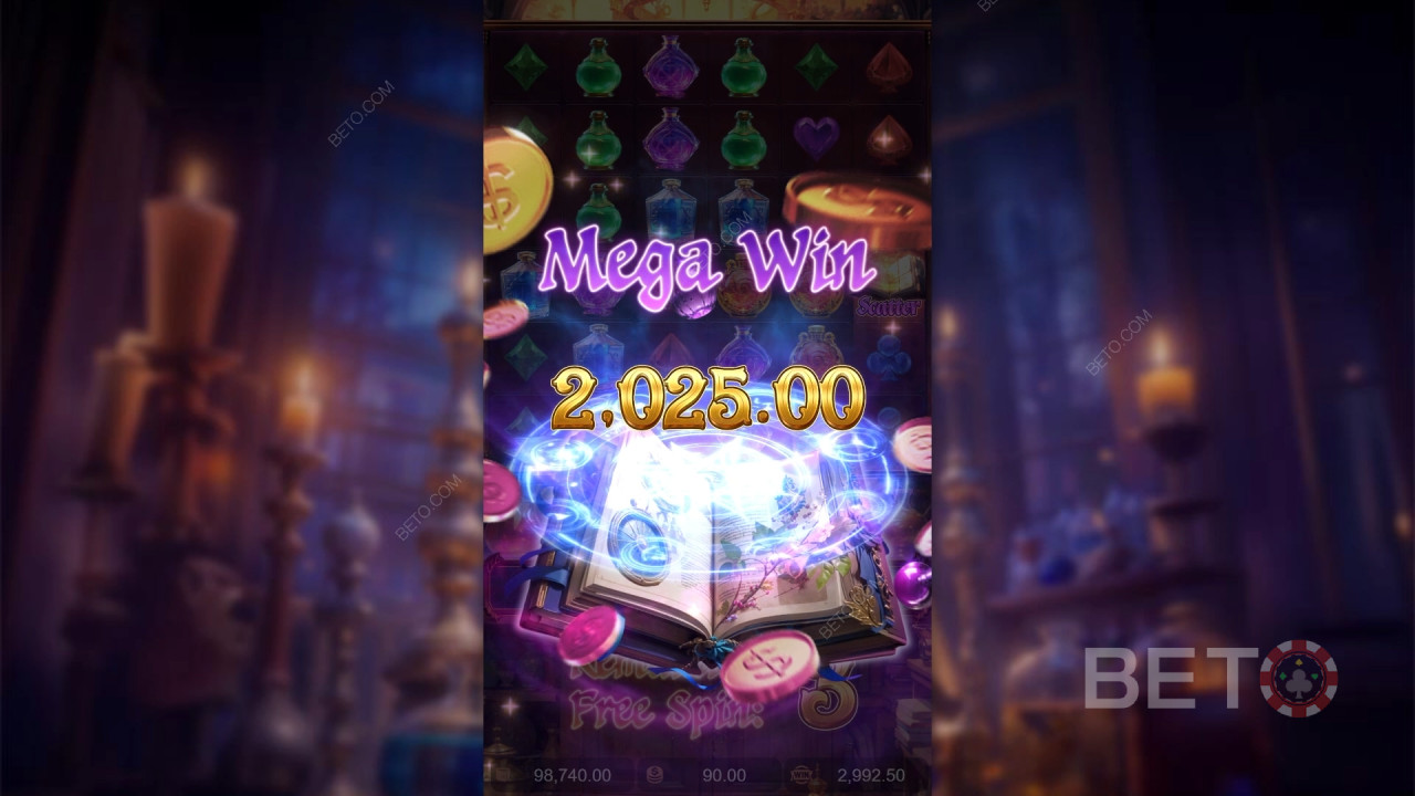 Thắng 10.000 lần tiền cược của bạn trong trò chơi Mystic Potion!