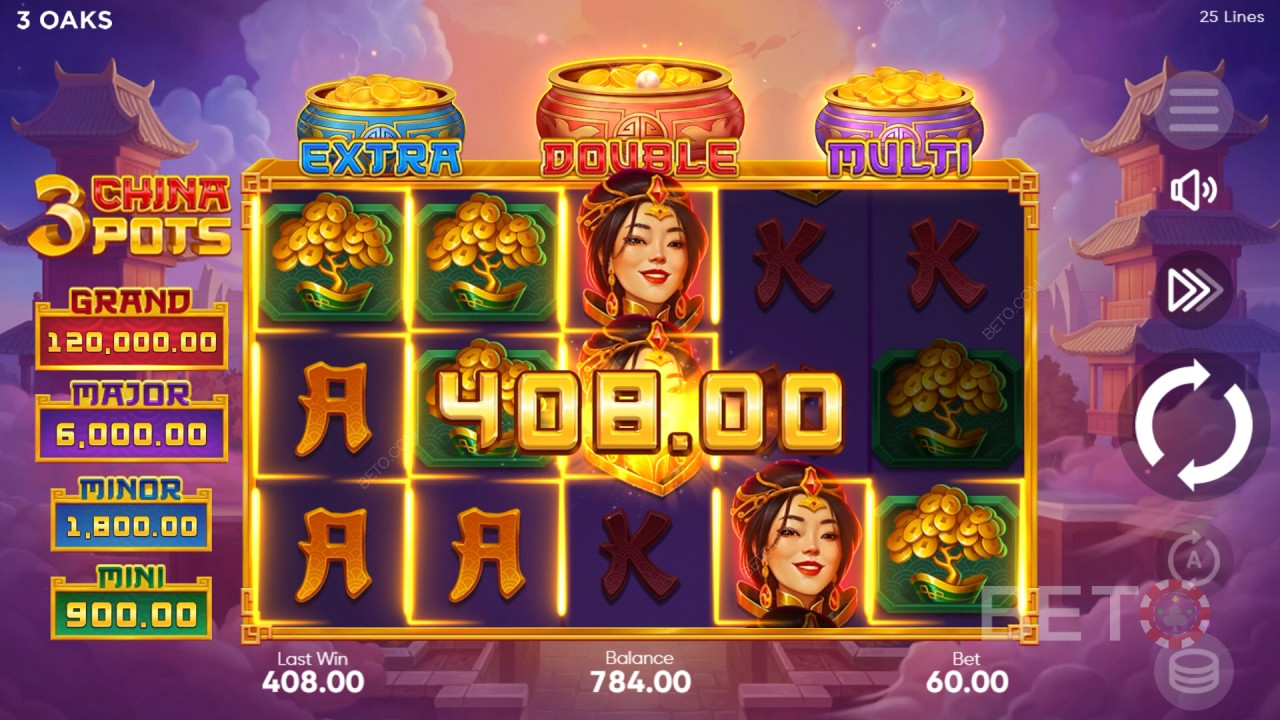 Đánh giá 3 China Pots của BETO Slots