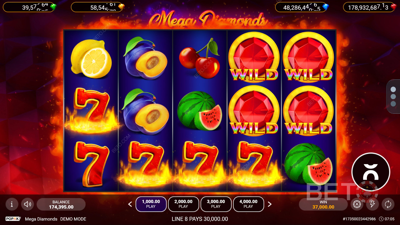 Đánh giá Mega Diamonds của BETO Slots