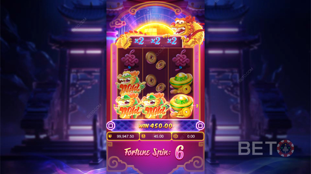 Thắng 2.500 lần tiền cược của bạn trong trò chơi Fortune Dragon Slot!