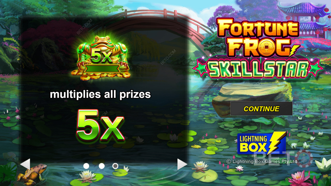 Hệ số nhân thưởng trong trò chơi Fortune Frog Skillstar có độ biến động cao