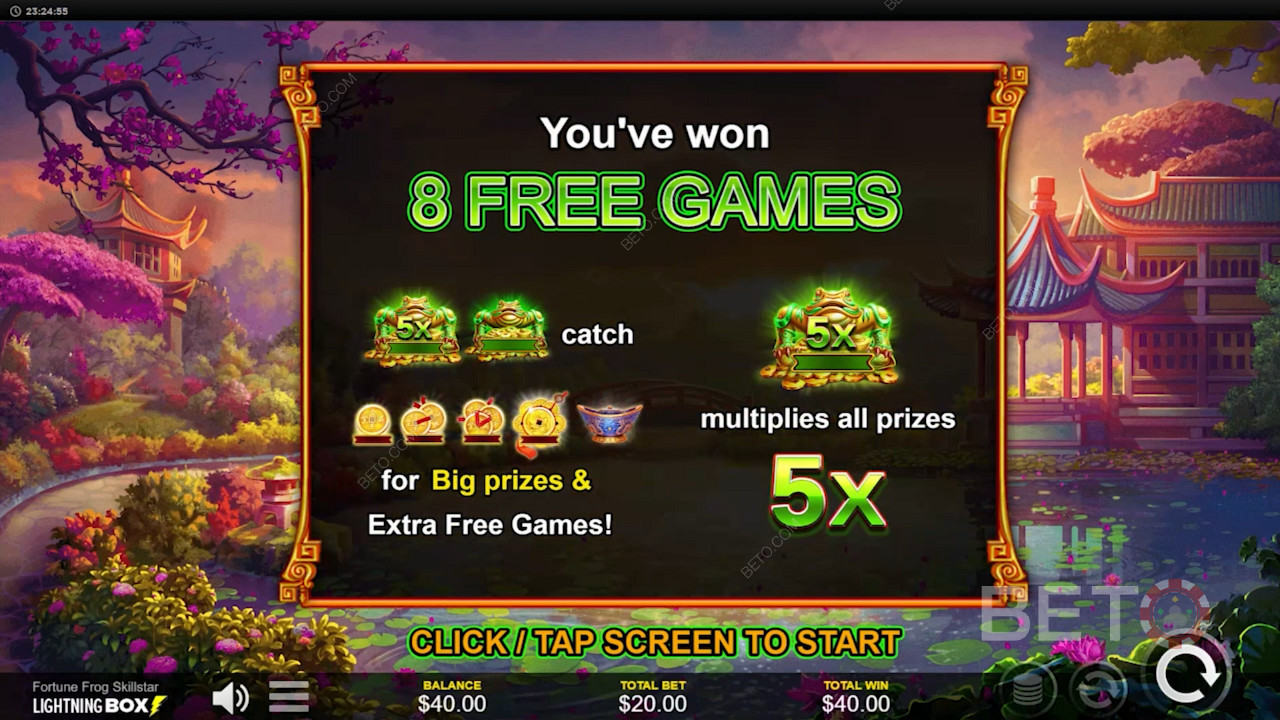 Thắng lớn với trò chơi xèng Fortune Frog Skillstar - Tiền thắng tối đa gấp 4.672 lần giá trị đặt cược của bạn