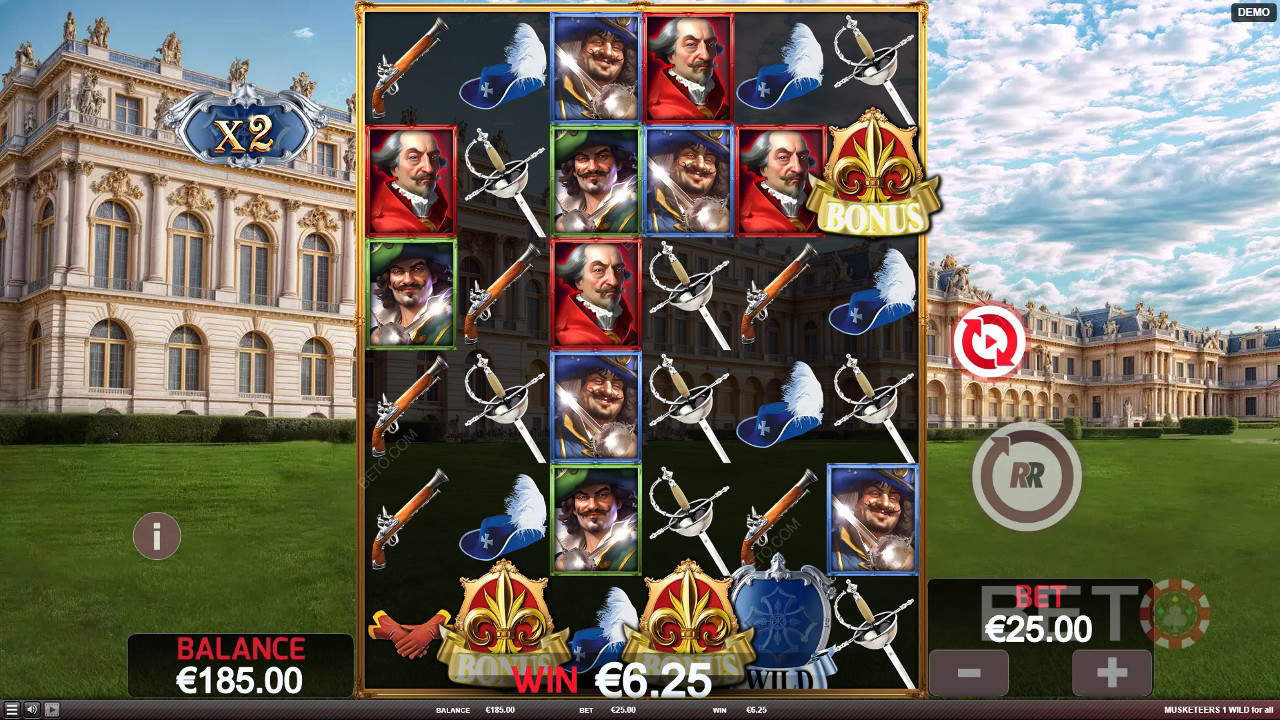 Đánh giá Musketeers 1 Wild for All của BETO Slots