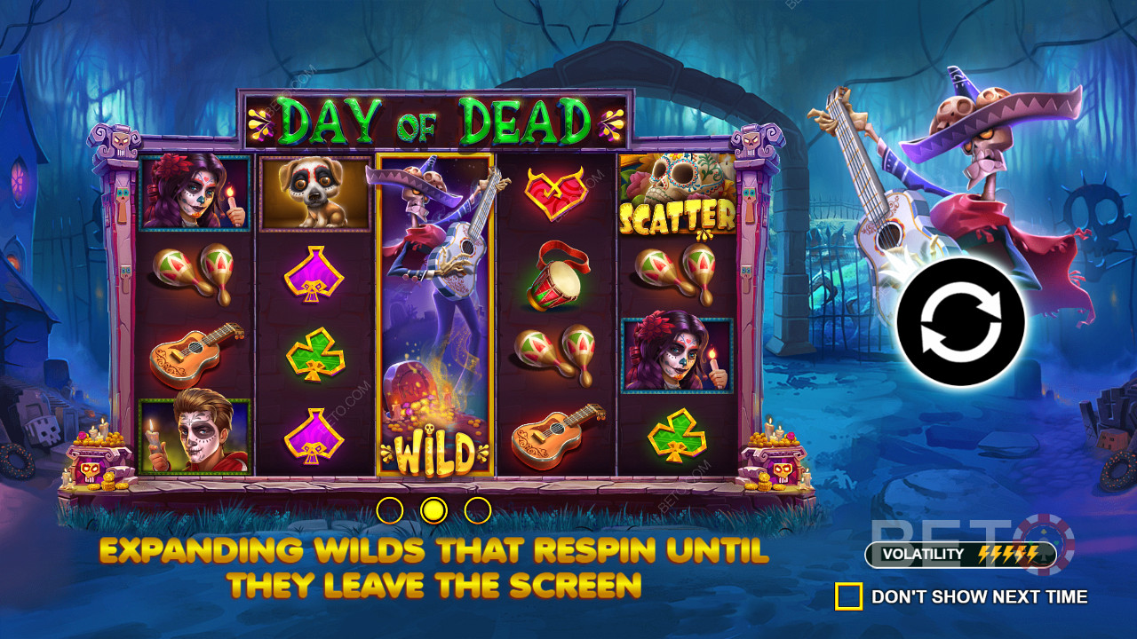 Thưởng thức trò chơi Walking Wilds in Day of Dead trực tuyến