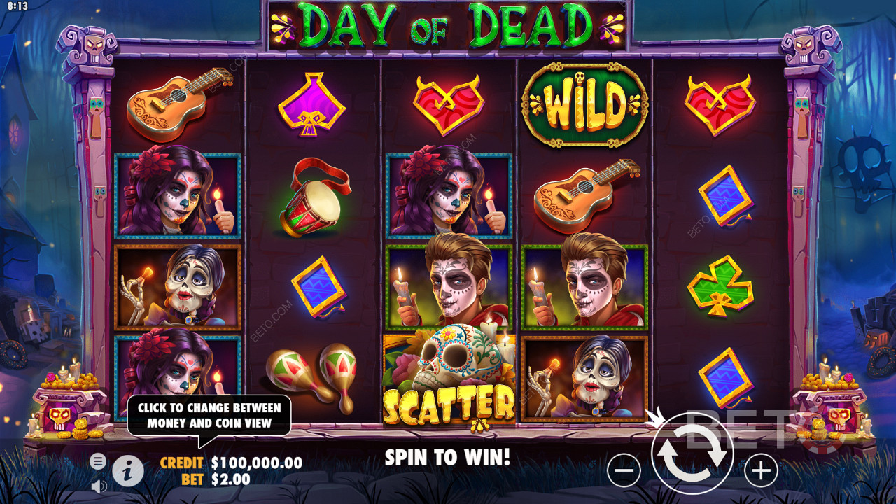Thưởng thức chủ đề ma quái trong máy đánh bạc Day of Dead