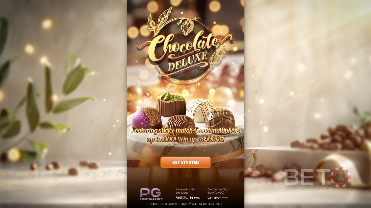 Thắng 5.000 lần tiền cược của bạn trong trò chơi máy đánh bạc Chocolate Deluxe!
