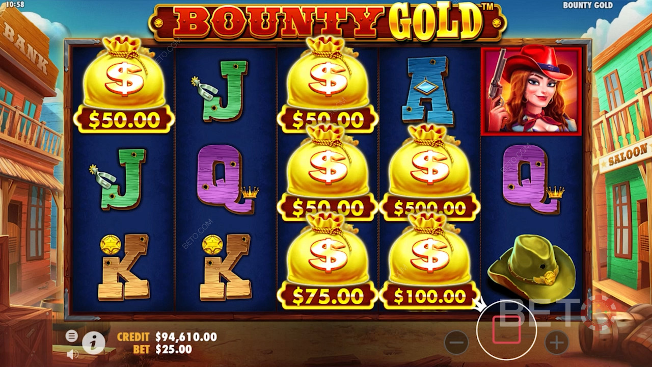 Biểu tượng túi tiền trên lưới Bounty Gold