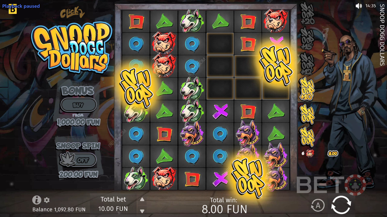 Đánh giá Snoop Dogg Dollars của BETO Slots