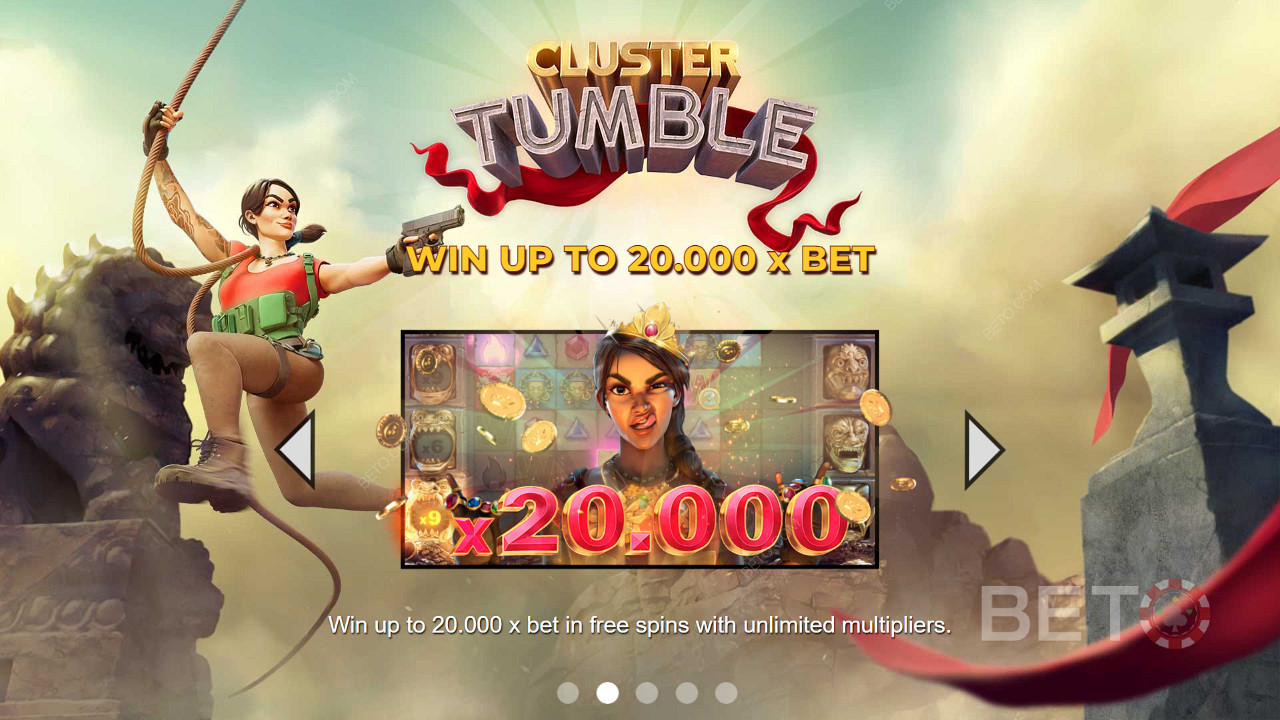 Giành được số tiền thưởng lên đến 20.000 lần giá trị tiền cược trong trò chơi trực tuyến Cluster Tumble