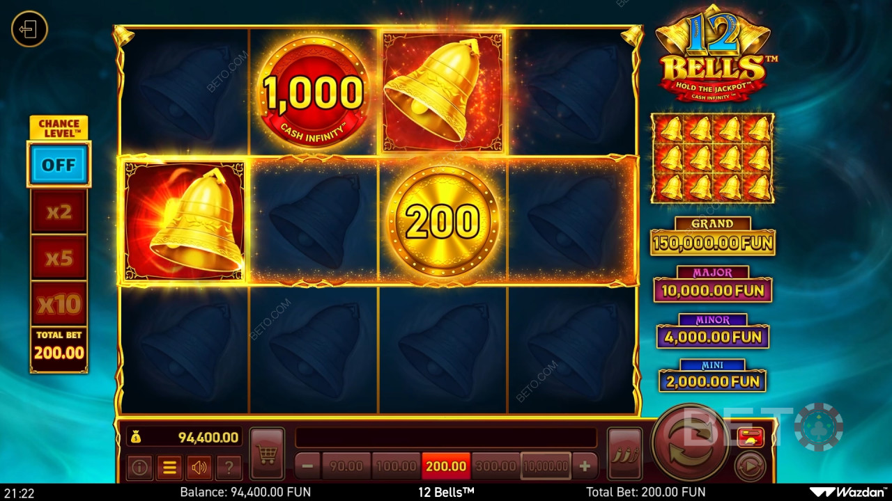 Đánh giá 12 Bells của BETO Slots