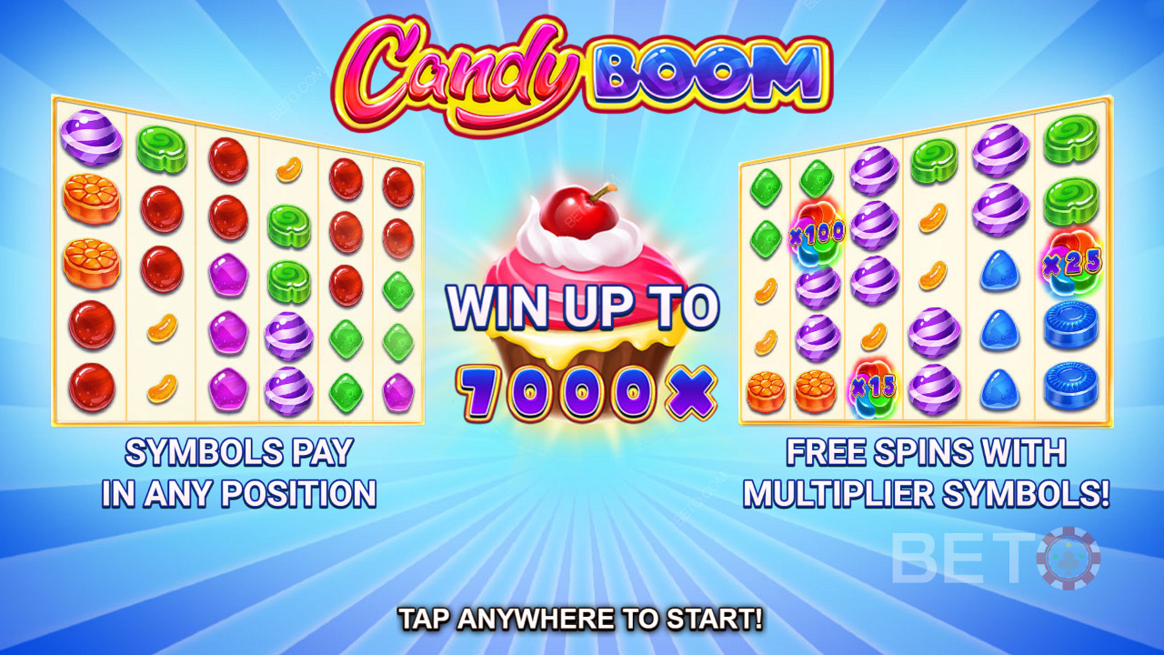 Bắt đầu phiên chơi trò chơi của bạn trong Candy Boom