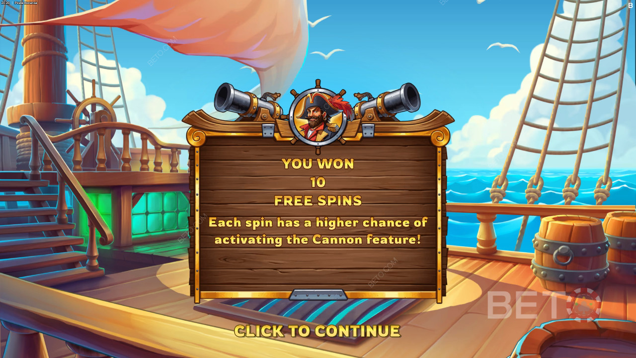 Thắng 10.000 lần tiền cược của bạn trong trò chơi video slot Pirate Bonanza!