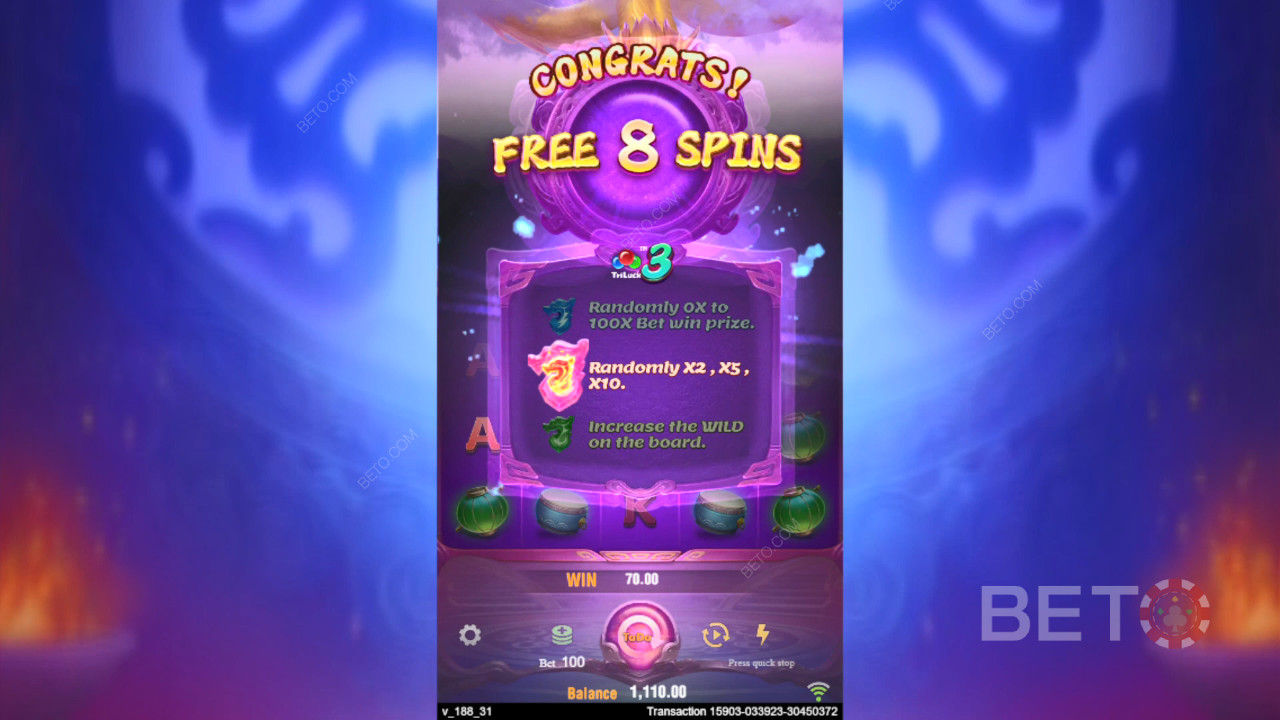 Giải thích các tính năng thưởng trong 3 Pot Dragons của TaDa Gaming