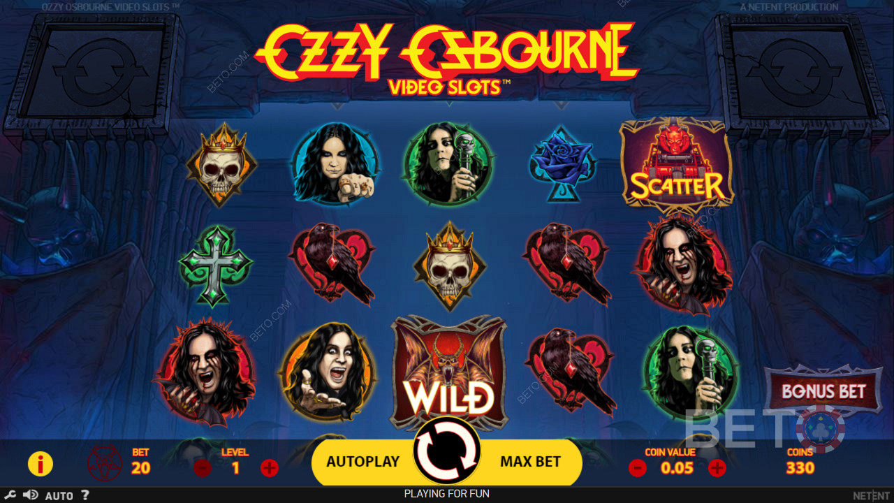 Thưởng thức chủ đề tập trung vào trò chơi Ozzy nổi tiếng trong khe cắm trực tuyến Ozzy Osbourne