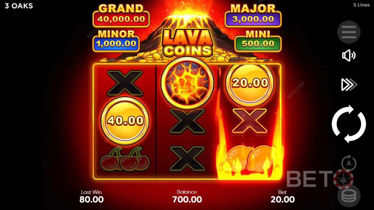 Đánh giá Lava Coins của BETO Slots