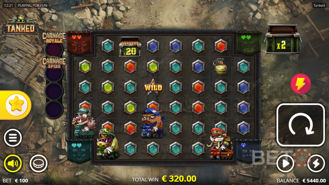 Cách chơi Tanked của Nolimit City