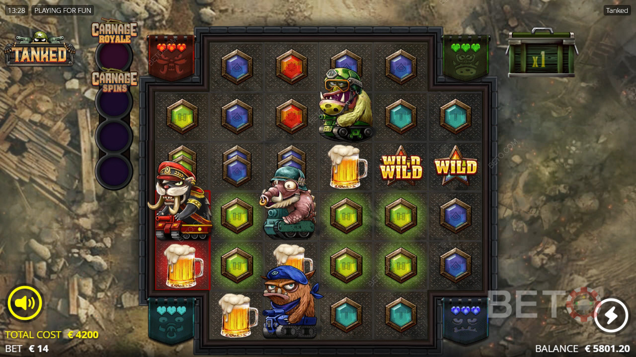 Đánh giá Tanked của BETO Slots