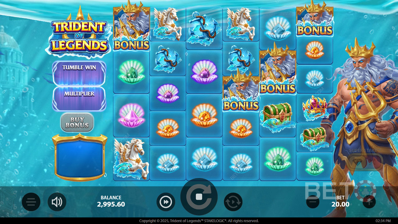 Đánh giá Trident of Legends của BETO Slots