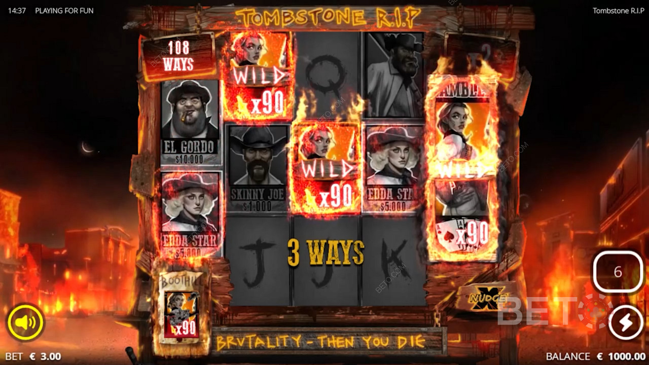 Tận hưởng các vòng quay miễn phí với các biểu tượng Multiplier Wild trong máy đánh bạc trực tuyến Tombstone RIP