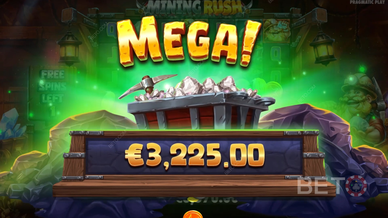 Thắng 10.000 lần tiền cược của bạn trong trò chơi Mining Rush Slot trực tuyến!