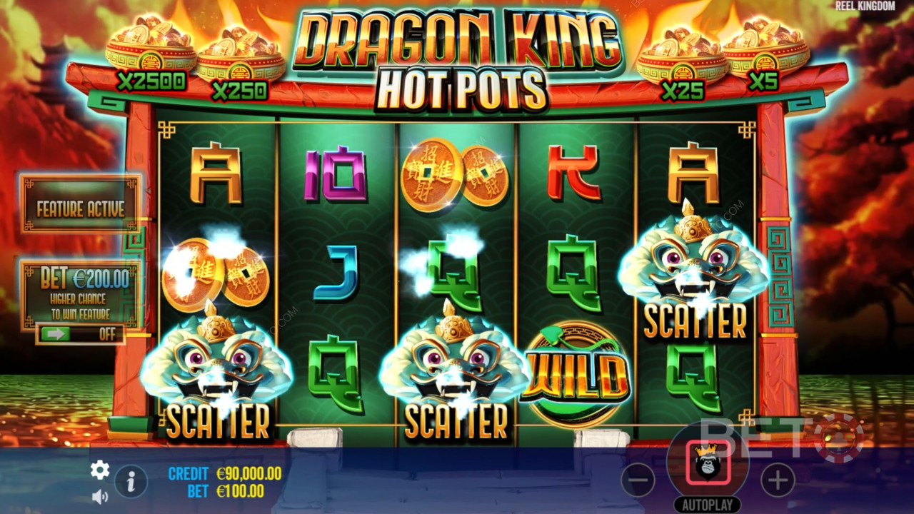 Đánh giá Dragon King Hot Pots của BETO Slots