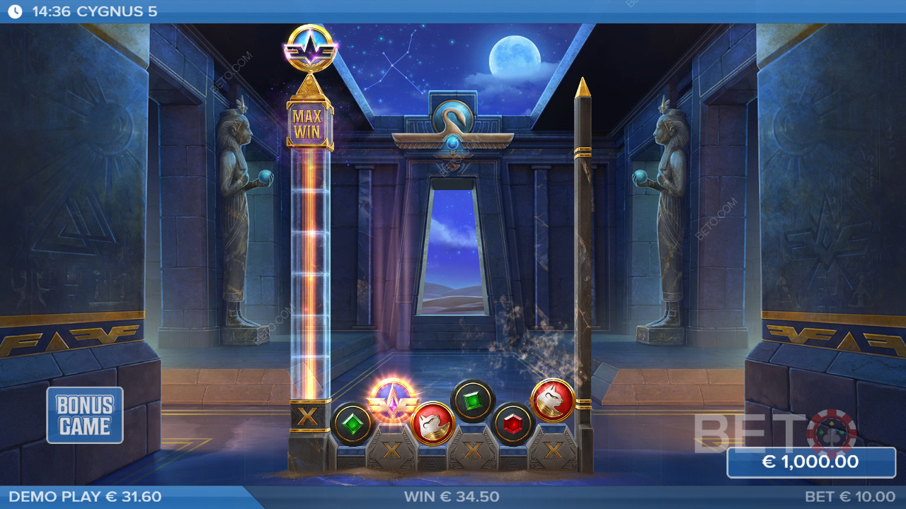 Giành chiến thắng gấp 50.000 lần tiền cược của bạn trong trò chơi slot Cygnus 5!