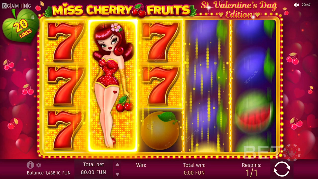 Lưới 5x3 trong Miss Cherry Fruits