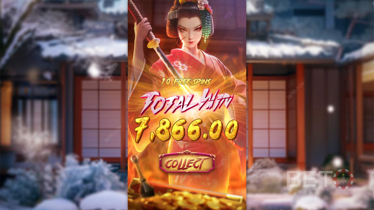 Thắng 5.000 lần tiền cược của bạn trong trò chơi Geisha