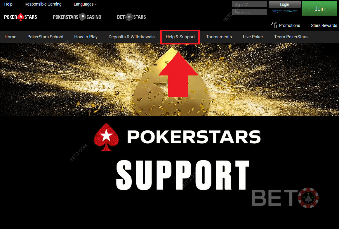 Hỗ trợ và hỗ trợ khách hàng của sòng bạc PokerStars