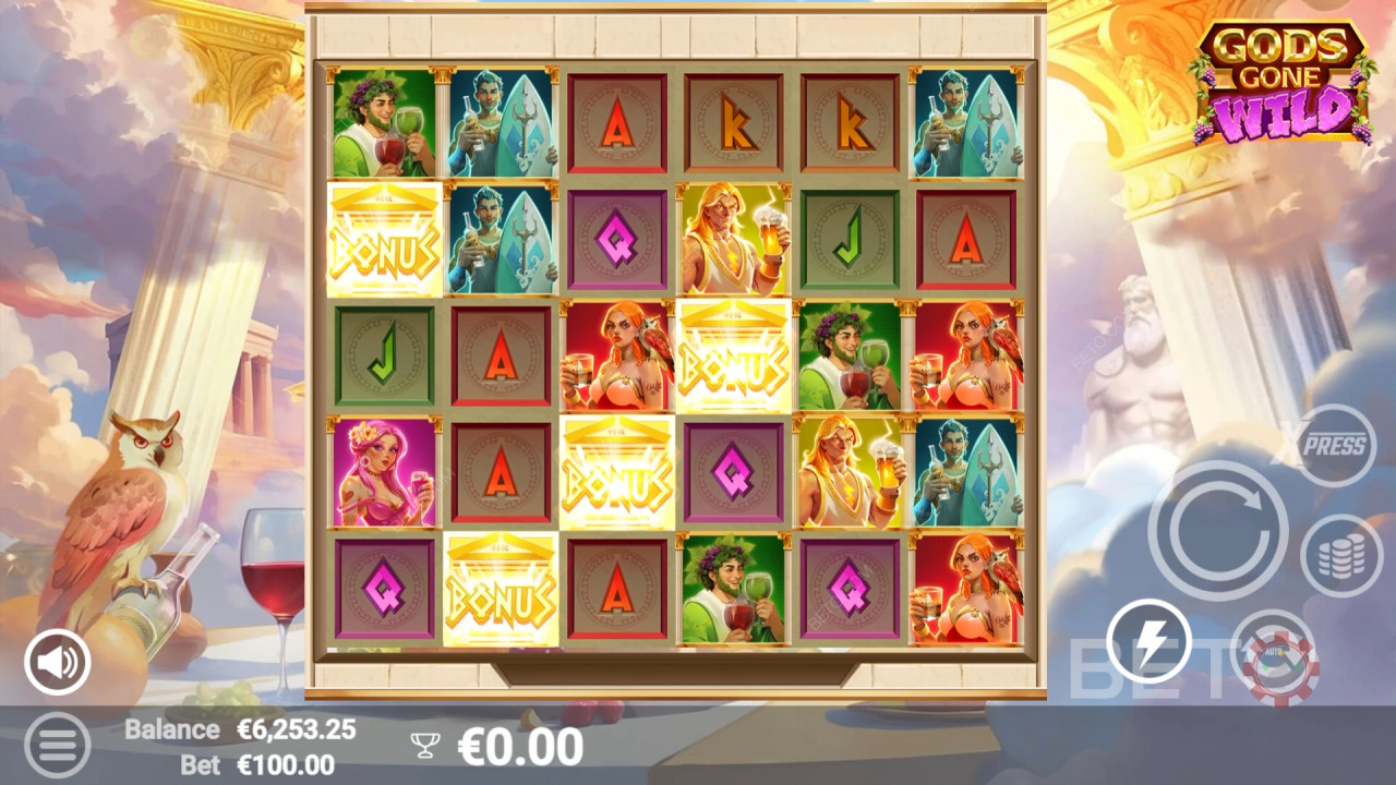 Đánh giá Gods Gone Wild của BETO Slots