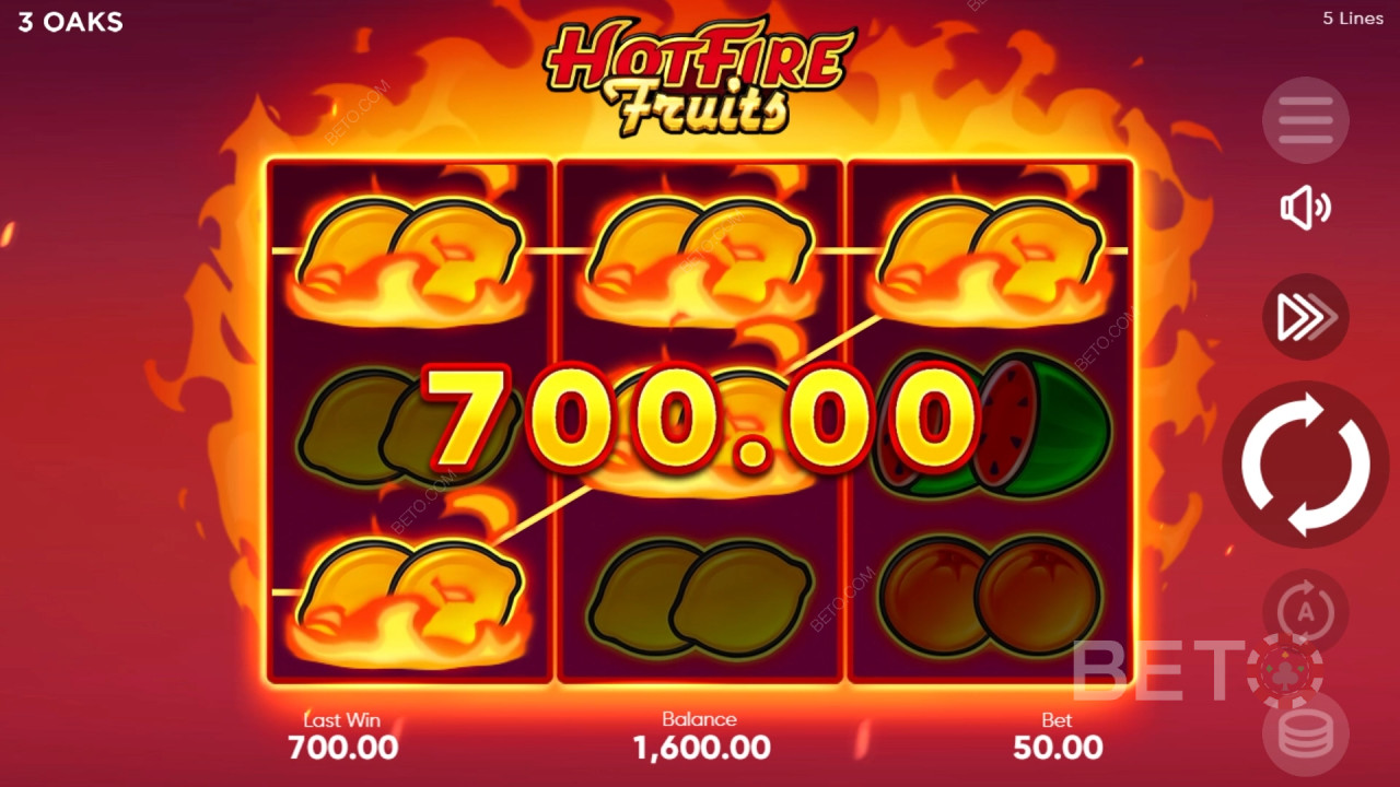 Đánh giá Hot Fire Fruits của BETO Slots