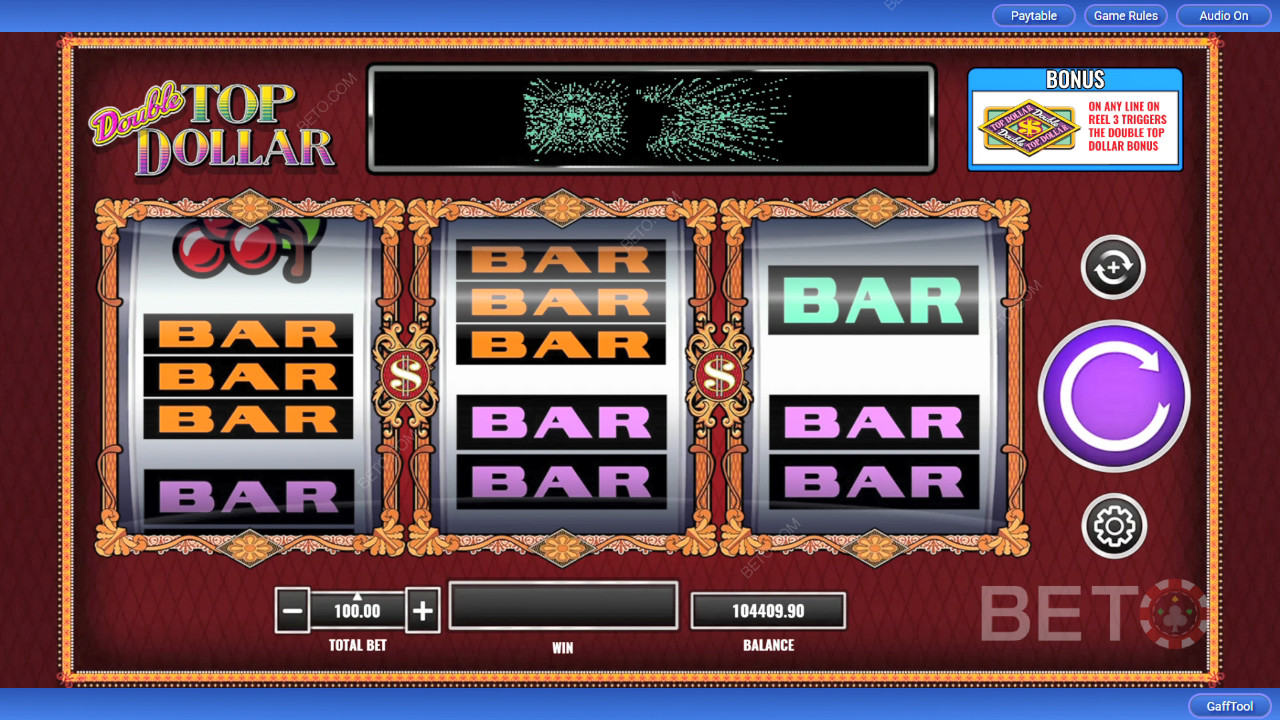 Đánh giá Double Top Dollar của BETO Slots