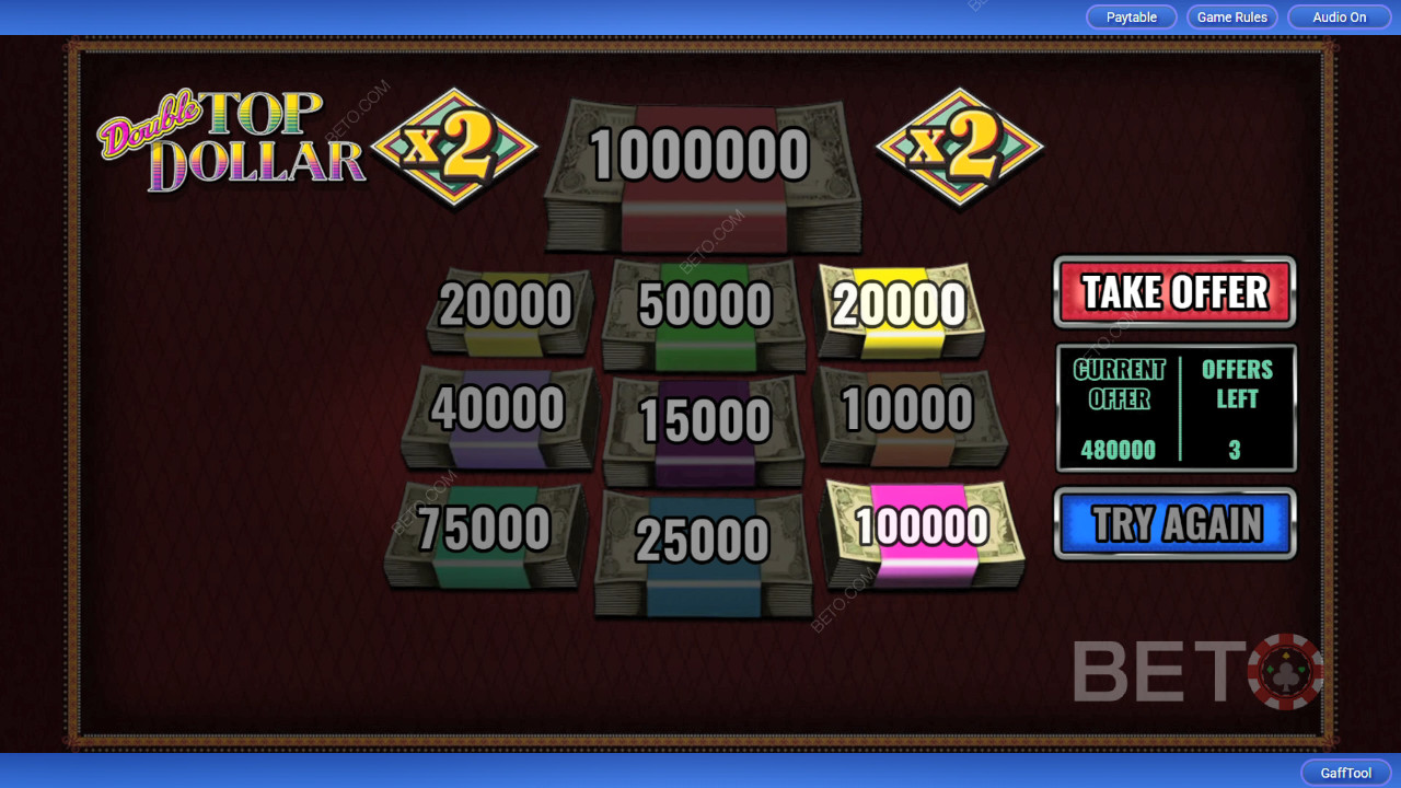 Thắng 4.000 lần tiền cược của bạn trong máy đánh bạc Double Top Dollar!