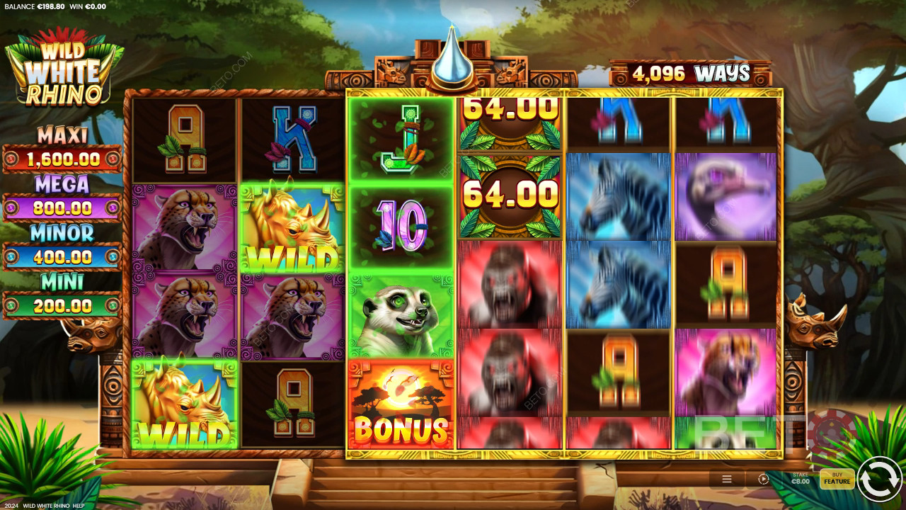 Đánh giá Wild White Rhino của BETO Slots