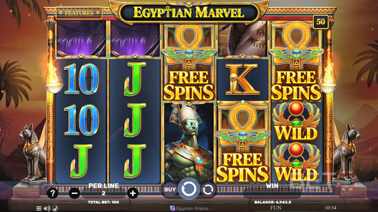 Đánh giá Egyptian Marvel của BETO Slots
