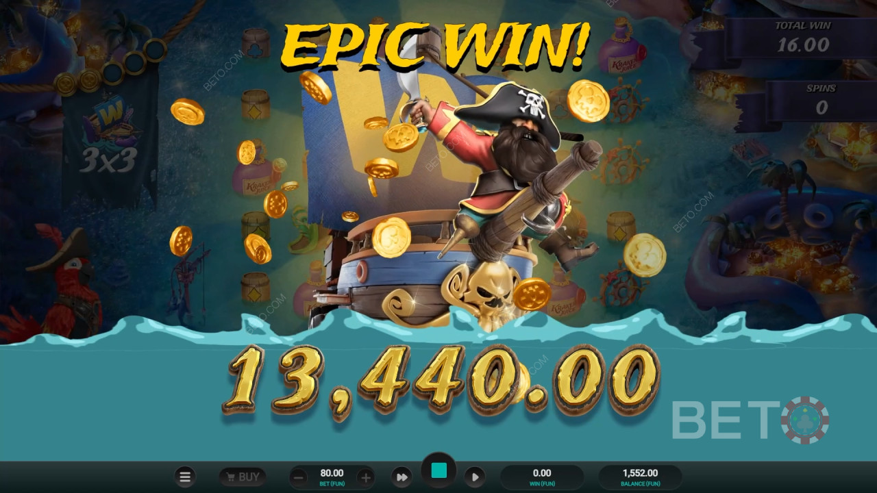 Thắng gấp 10.000 lần tiền cược của bạn trong trò chơi quay số Kraken
