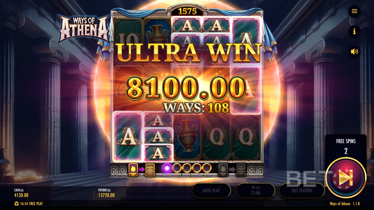 Đánh giá Ways of Athena của BETO Slots