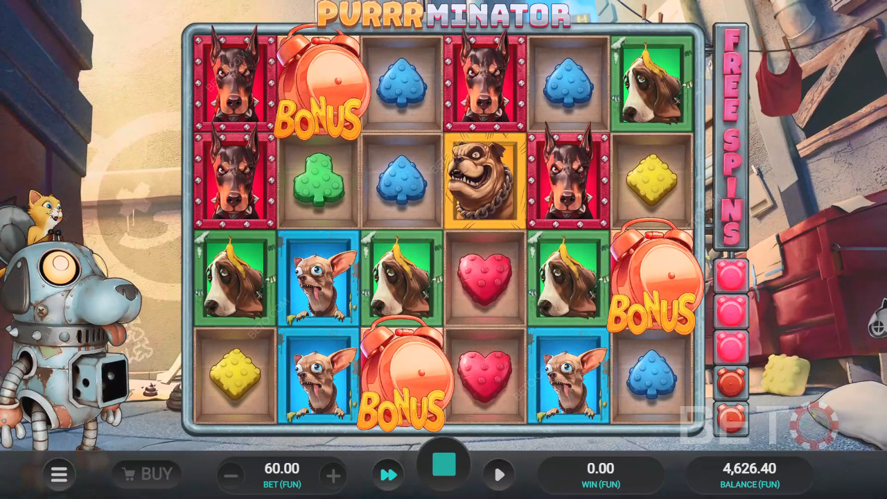 Đánh giá Purrrminator của BETO Slots