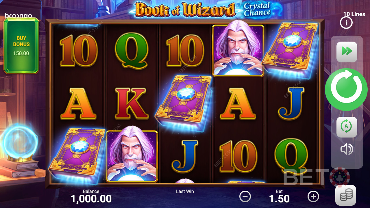 Đánh giá Book of Wizard: Crystal Chance của BETO Slots