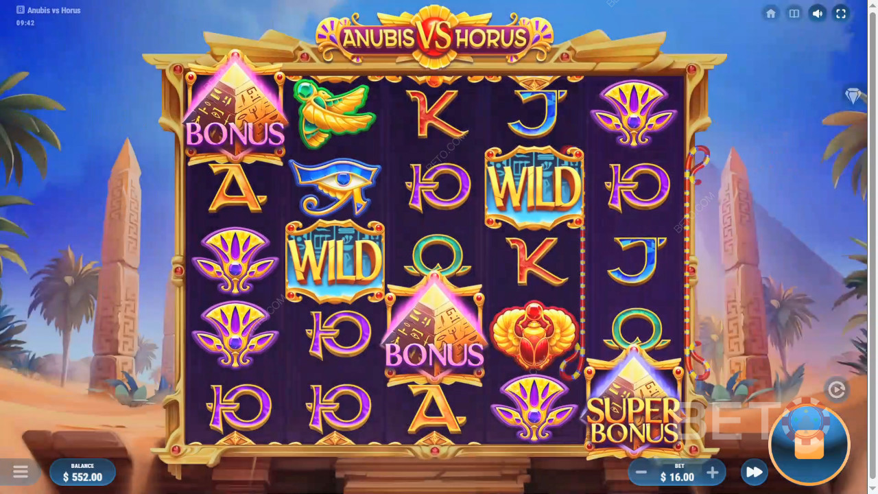 Đánh giá Anubis vs Horus của BETO Slots