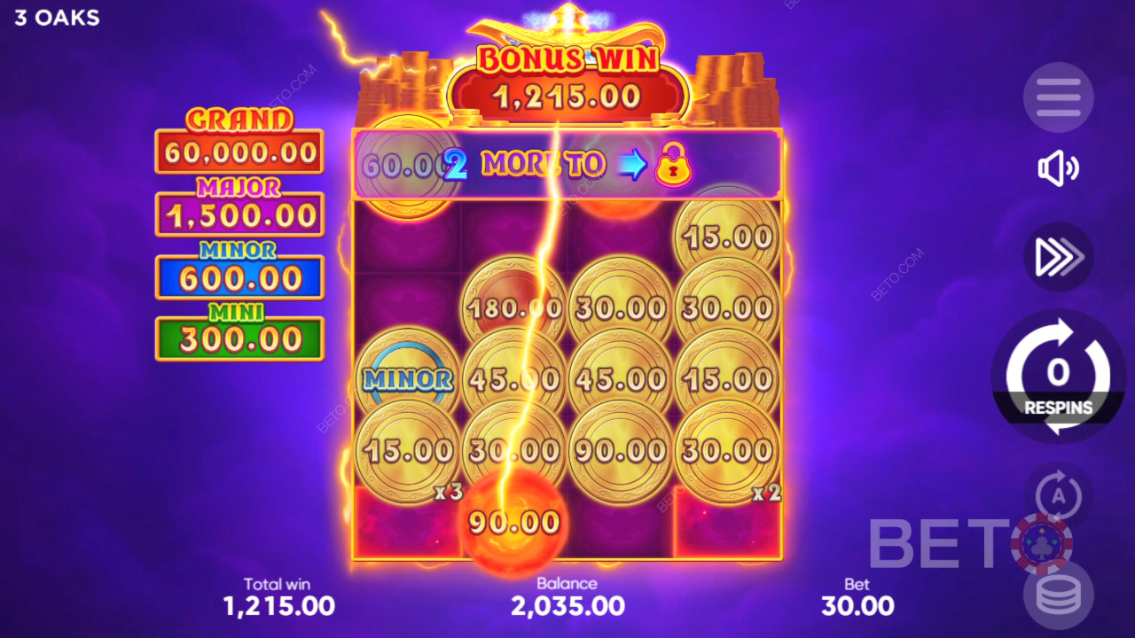 Giải thích về các tính năng thưởng trong Coin Lamp của 3 Oaks Gaming