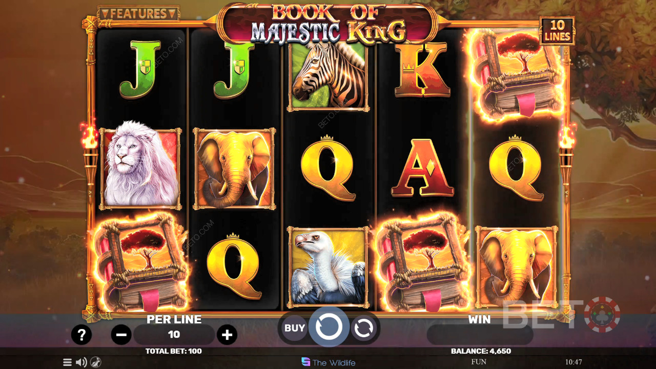 Đánh giá Book of Majestic King của BETO Slots