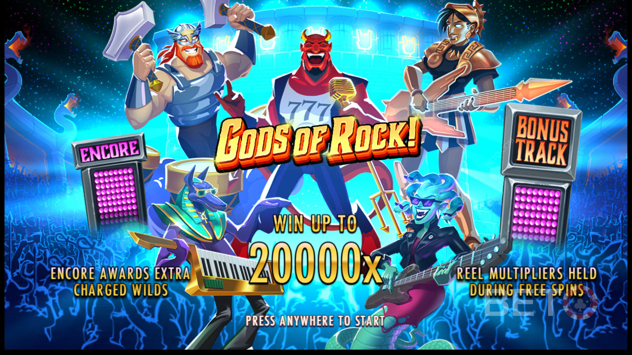 Tận hưởng một số Tính năng tiền thưởng mạnh mẽ trong slot Gods of Rock