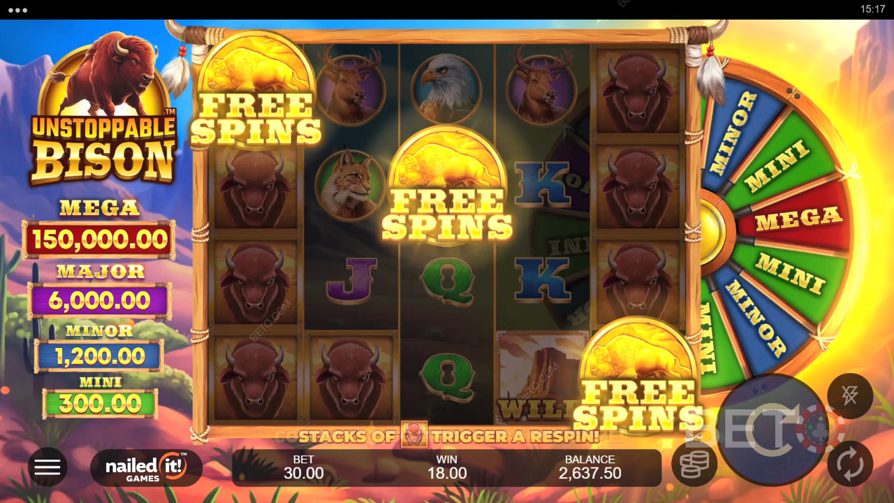 Đánh giá Unstoppable Bison của BETO Slots