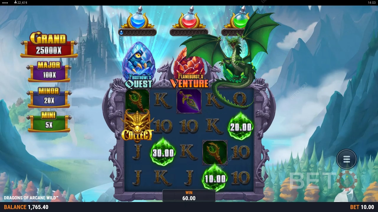 Đánh giá Dragons of Arcane Wild của BETO Slots