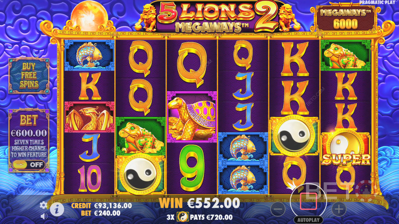 Đánh giá 5 Lions Megaways 2 của BETO Slots