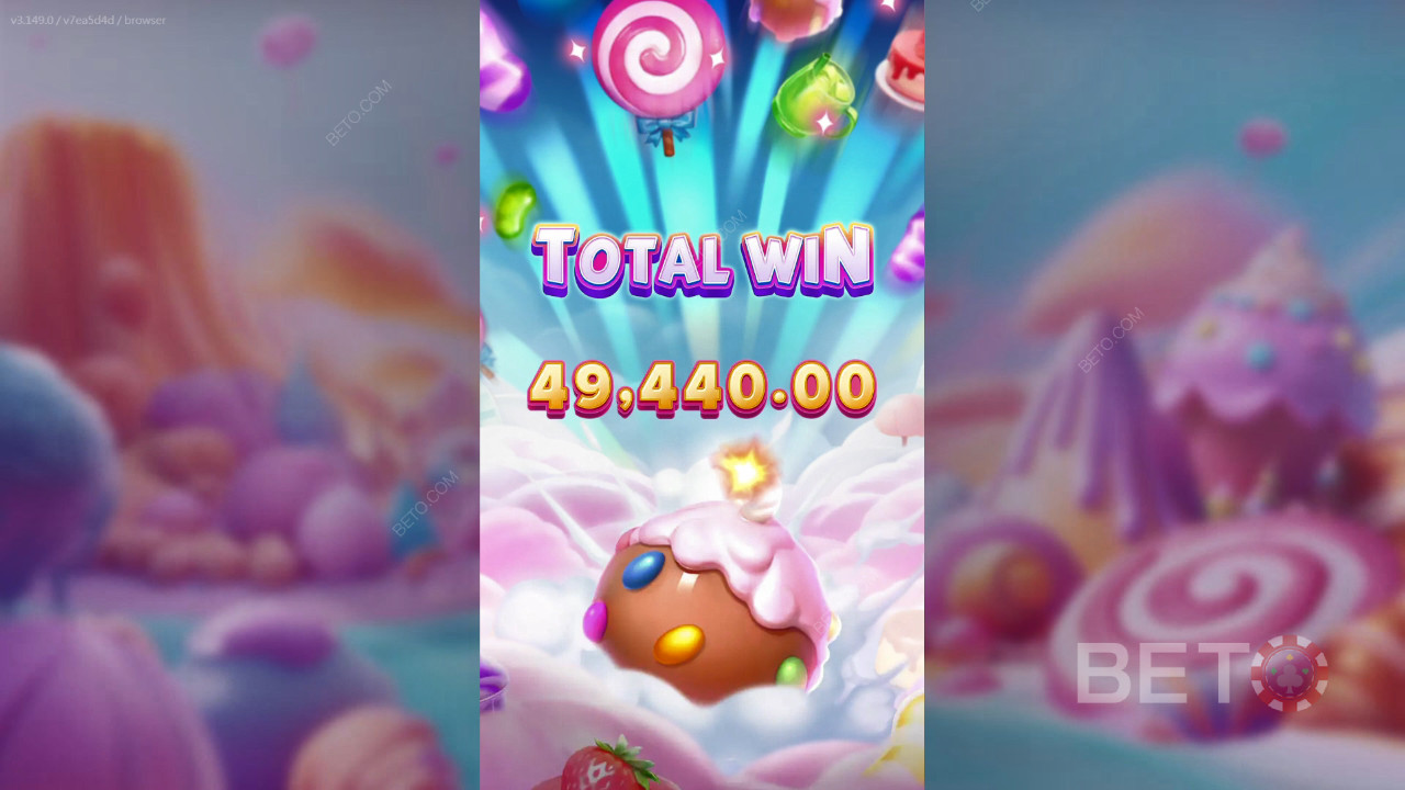 Thắng 25.000 lần tiền cược của bạn trong trò chơi Pop Pop Candy 1000 trực tuyến!