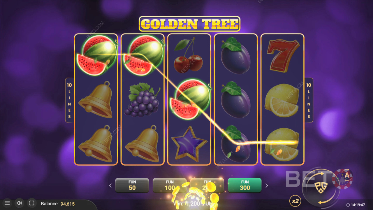 Giải thích về các tính năng thưởng trong Golden Tree của Pascal Gaming