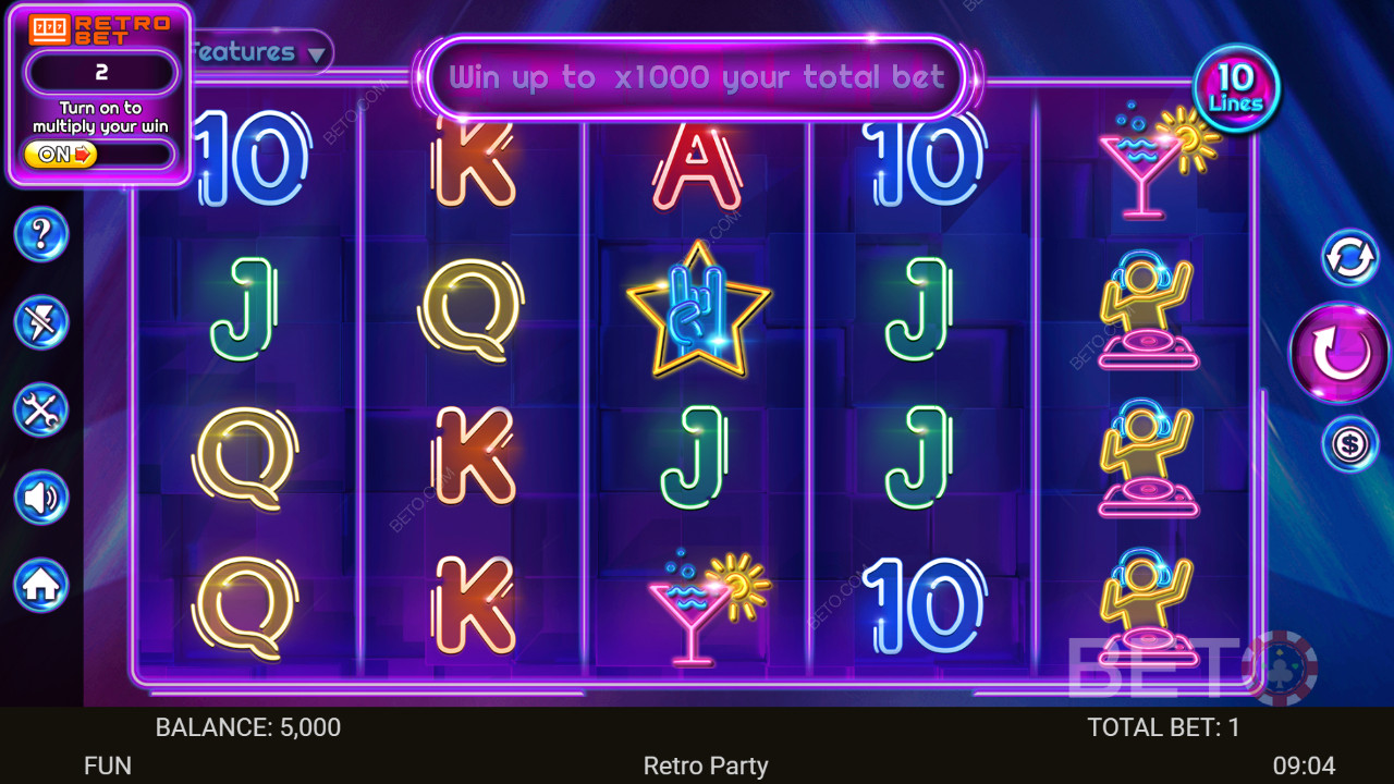 Đánh giá Retro Party của BETO Slots